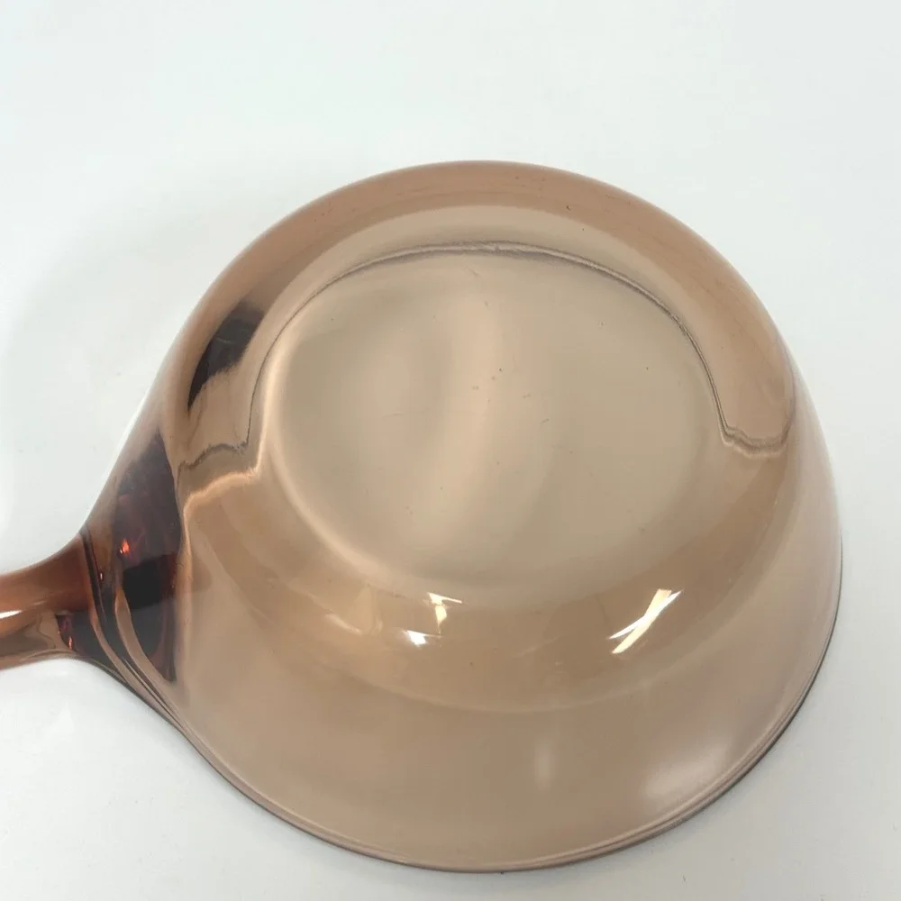 Vintage Visions Corning Amber Glass 0.5L Saucepan Pot